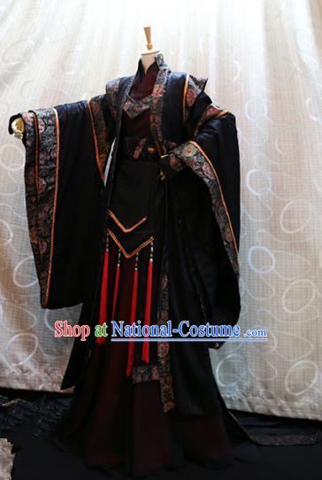 Ancient China Cosplay Royal Highness Costumes Swordsman Knight Embroidered Clothing for Men