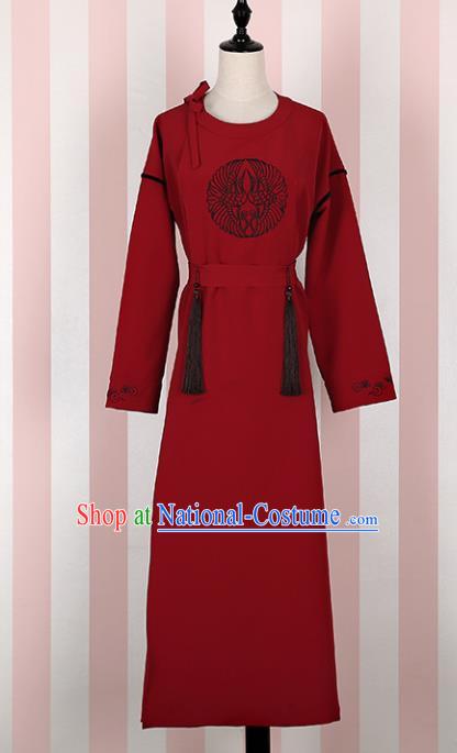 Ancient Chinese Tang Dynasty Imperial Bodyguard Swordsman Embroidered Costume for Men