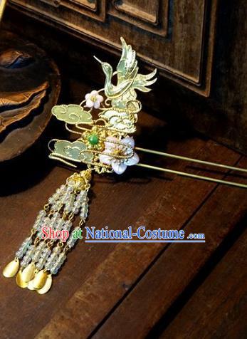 Chinese Handmade Classical Hair Accessories Tassel Step Shake Ancient Bride Hairpins for Women