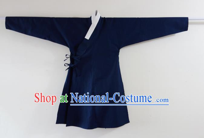 Ancient China Ming Dynasty Swordsman Costumes Blue Cape for Men