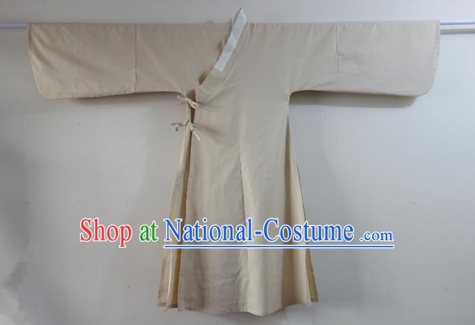 Ancient China Ming Dynasty Swordsman Costumes Beige Priest Frock for Men