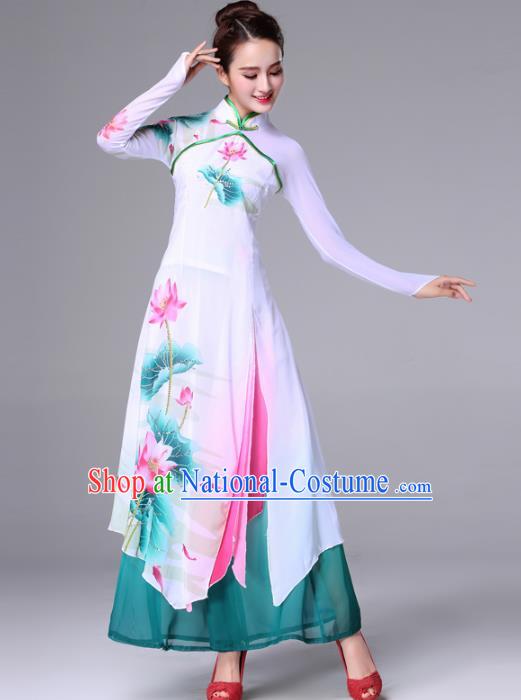 Traditional Chinese Yangge Fan Dancing Costume Classical Dance Modern Dance Dress Clothing