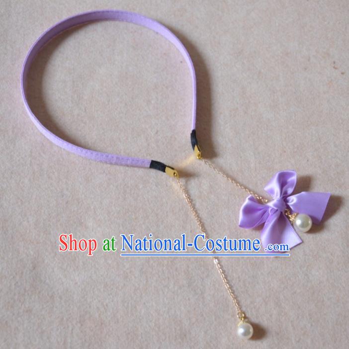 European Western Vintage Hair Accessories Renaissance Bride Purple Hair Clasp for Women