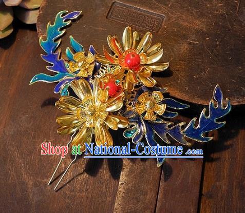 Chinese Handmade Classical Wedding Hairpins Ancient Hanfu Hair Accessories Hair Stick for Women