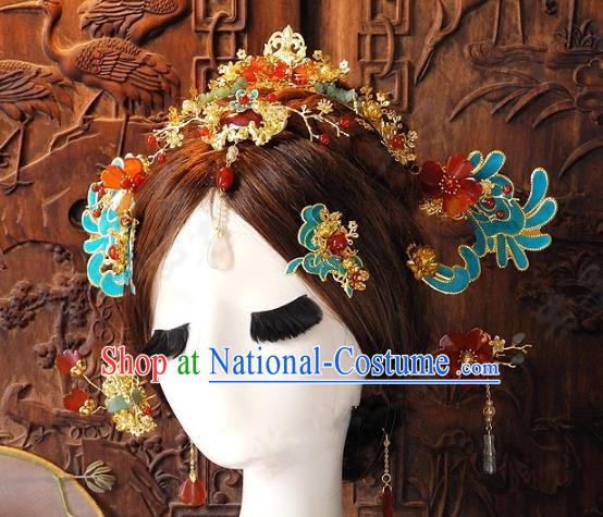 Chinese Handmade Classical Hairpins Ancient Hanfu Headdress Hair Accessories Set for Women