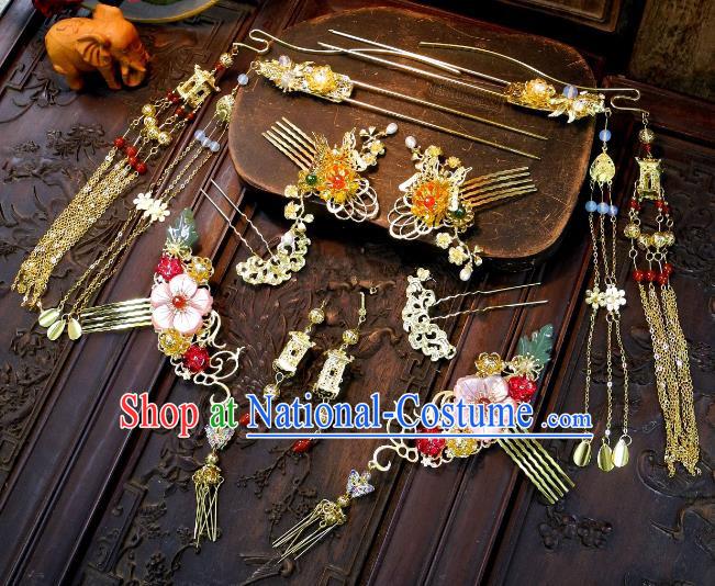 Chinese Handmade Classical Hairpins Ancient Hanfu Hair Comb Hair Accessories Complete Set for Women