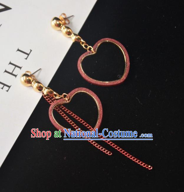 European Western Bride Vintage Accessories Eardrop Renaissance Heart-Shape Earrings for Women