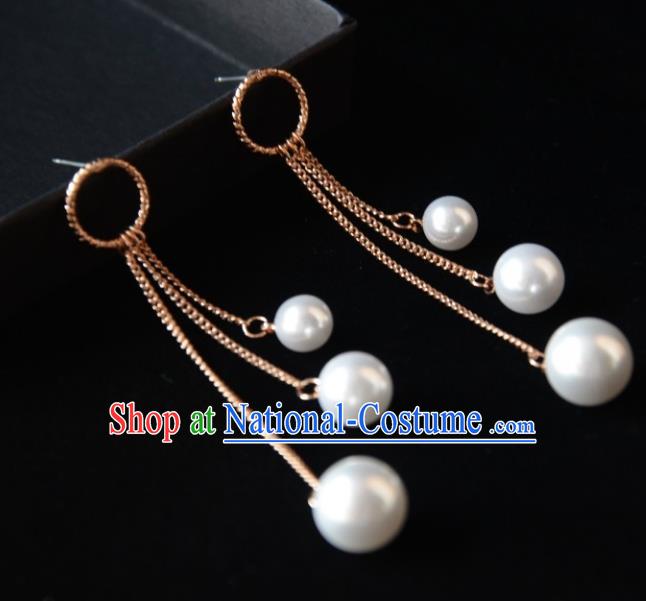 European Western Bride Vintage Accessories Eardrop Renaissance Beads Tassel Earrings for Women