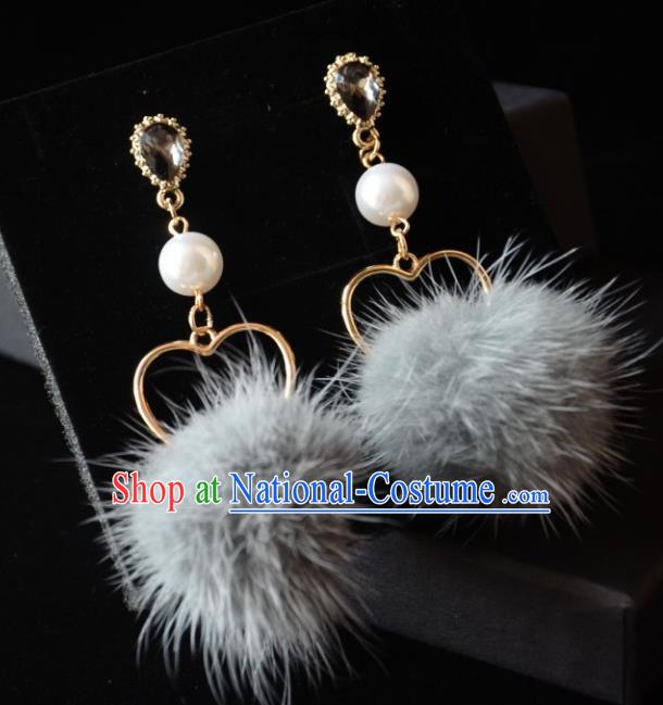 European Western Bride Vintage Accessories Eardrop Renaissance Grey Venonat Earrings for Women