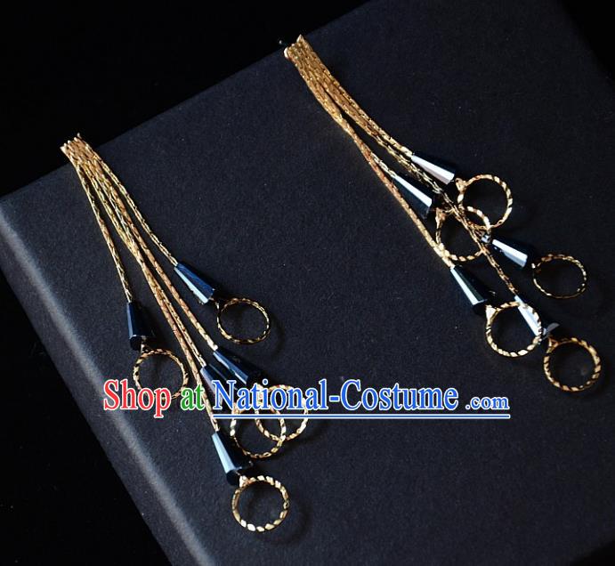 European Western Bride Vintage Accessories Golden Eardrop Renaissance Earrings for Women