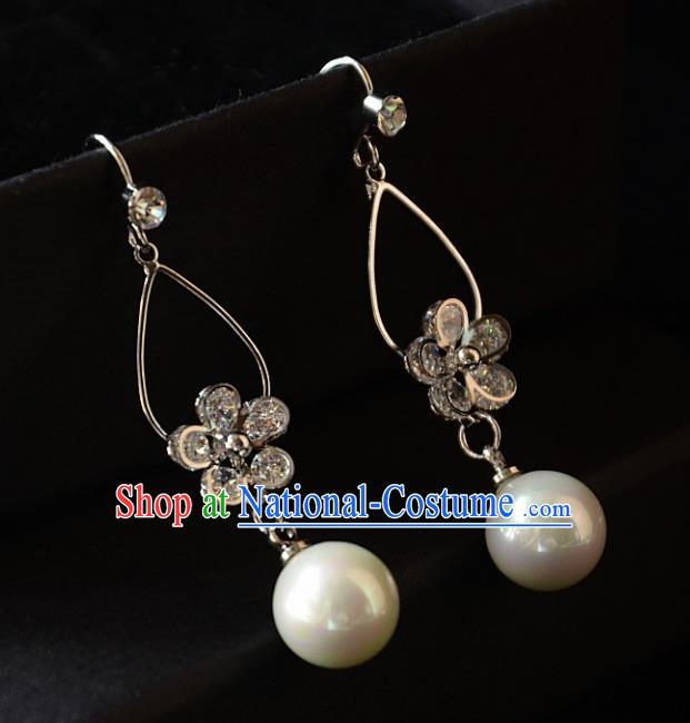 European Western Bride Vintage Accessories Crystal Eardrop Renaissance Earrings for Women