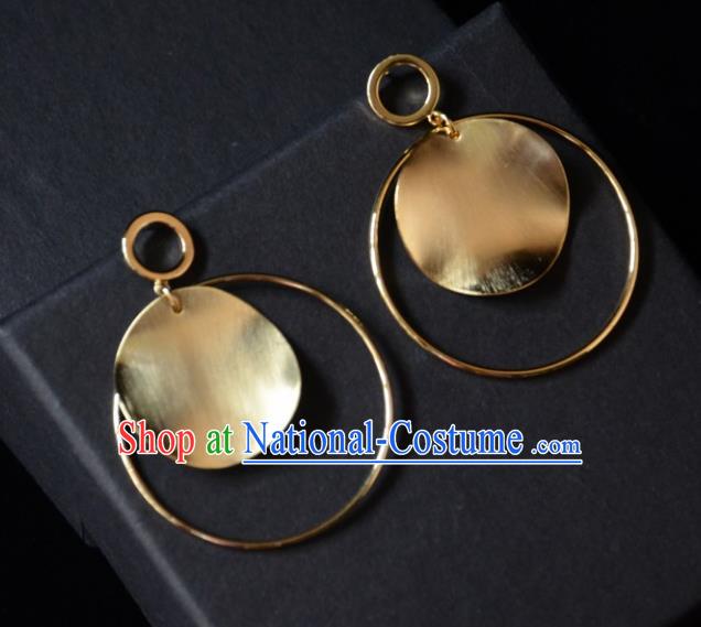 European Western Bride Vintage Accessories Golden Baroque Eardrop Renaissance Earrings for Women