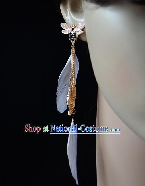 European Western Bride Vintage Accessories Dragonfly Eardrop Renaissance Earrings for Women