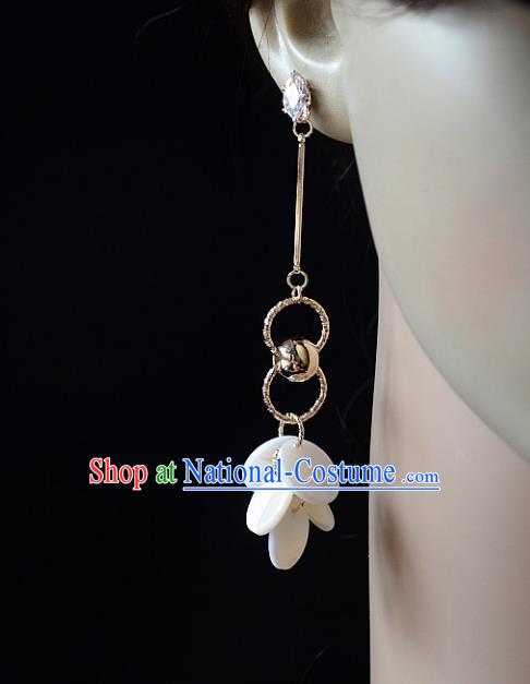 European Western Bride Vintage Accessories Crystal Shell Eardrop Renaissance Earrings for Women