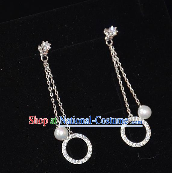 European Western Bride Vintage Accessories Eardrop Renaissance Crystal Pearl Earrings for Women