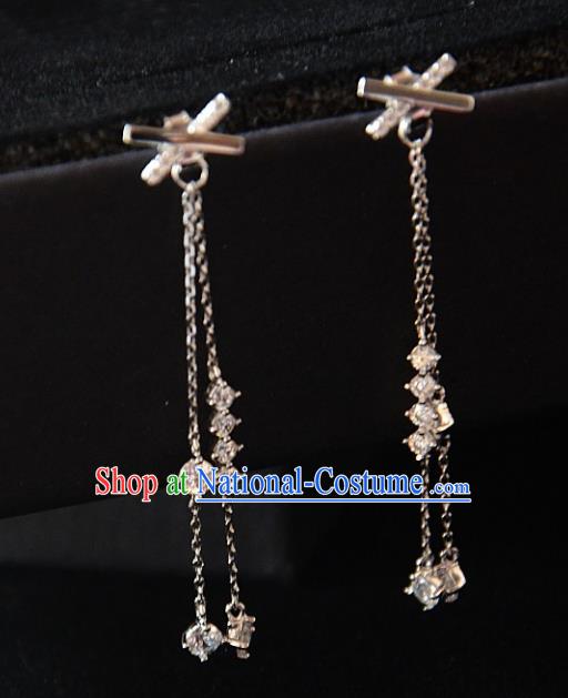 European Western Bride Vintage Accessories Eardrop Renaissance Crystal Bowknot Earrings for Women