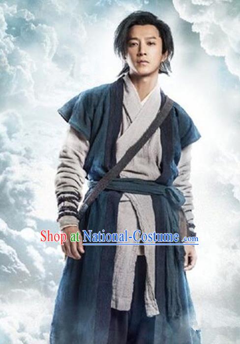 China Ancient Swordswoman Costume A Chinese Odyssey Knight Clothing for Men