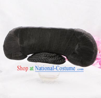 Handmade Chinese Ancient Wig Palace Qing Dynasty Palace Lady Wiggery Chignon for Kids