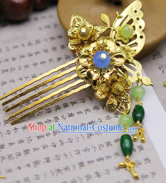 Handmade Chinese Ancient Princess Hair Accessories Butterfly Hair Comb Hairpins for Women