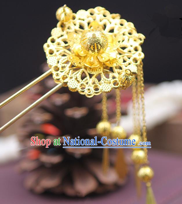 Handmade Chinese Ancient Palace Lady Hair Accessories Hanfu Tassel Hair Clip Hairpins for Women