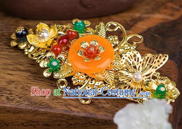 Handmade Asian Chinese Ancient Palace Lady Hair Accessories Hanfu Jade Hair Comb for Women