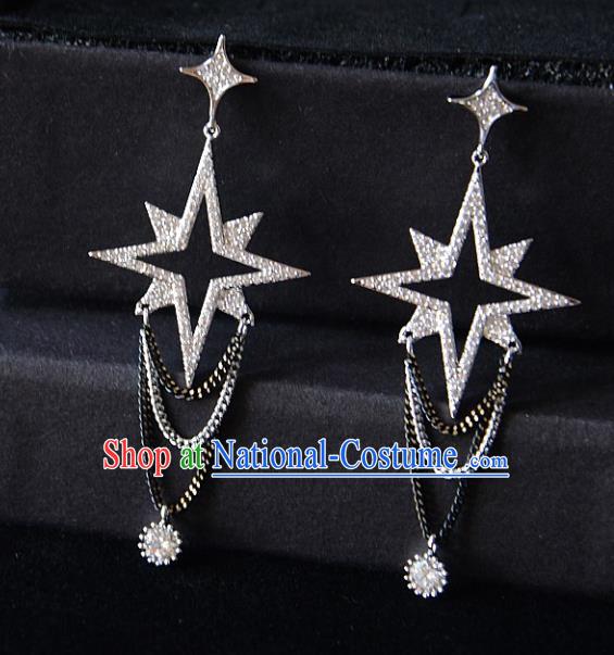 European Western Bride Vintage Crystal Eardrop Accessories Renaissance Earrings for Women