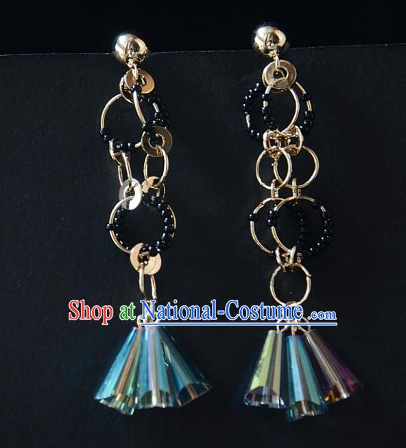 European Western Bride Vintage Colorful Tassel Earbob Accessories Renaissance Earrings for Women