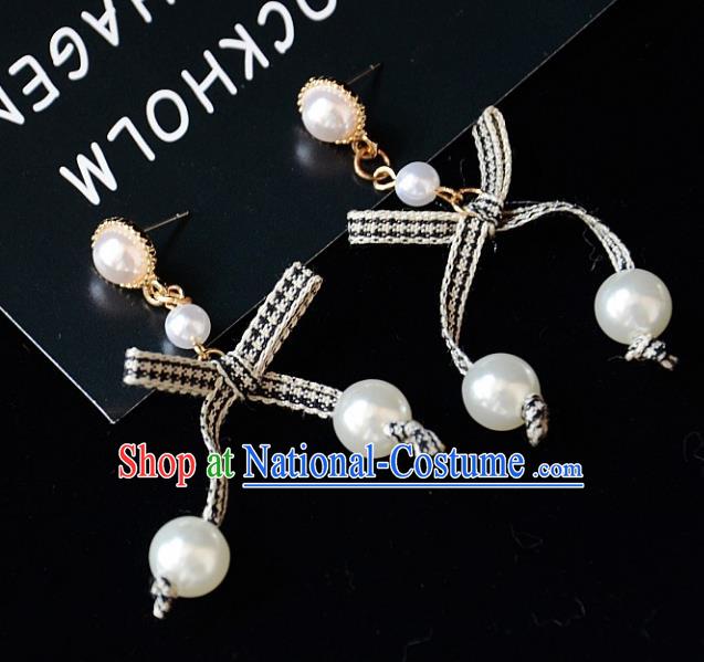 European Western Bride Vintage Pearls Earbob Accessories Renaissance Earrings for Women