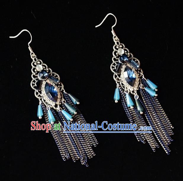 European Western Bride Vintage Crystal Bohemia Earbob Accessories Renaissance Earrings for Women