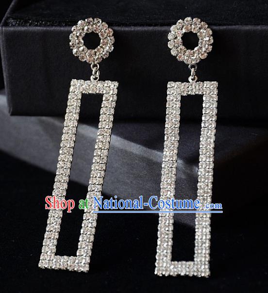 European Western Bride Vintage Accessories Renaissance Crystal Earrings for Women