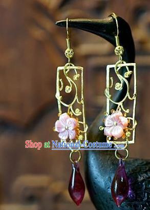 Asian Chinese Traditional Handmade Jewelry Accessories Colored Glaze Earrings for Women