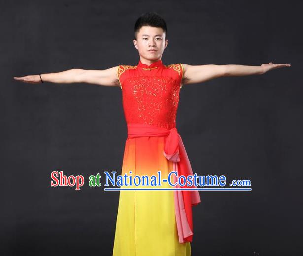 Traditional Chinese Yangge Fan Dancing Costume Classical Dance Modern Dance Dress Clothing Headwear