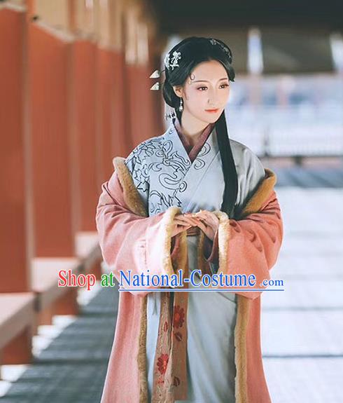 Traditional Chinese Three Kingdoms Period Young Lady Costume, China Ancient Palace Hanfu Clothing for Women