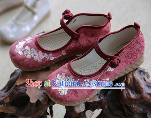 Traditional Chinese Red Shoes Wushu Shoes Hanfu Shoes Embroidered Shoes