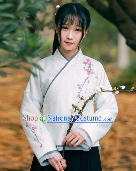 Traditional Chinese National Costume Cheongsam Blouse Tangsuit Embroidered Cotton-padded Coats for Women