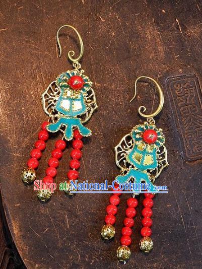 Asian Chinese Traditional Handmade Earrings Jewelry Accessories Palace Lady Eardrop for Women