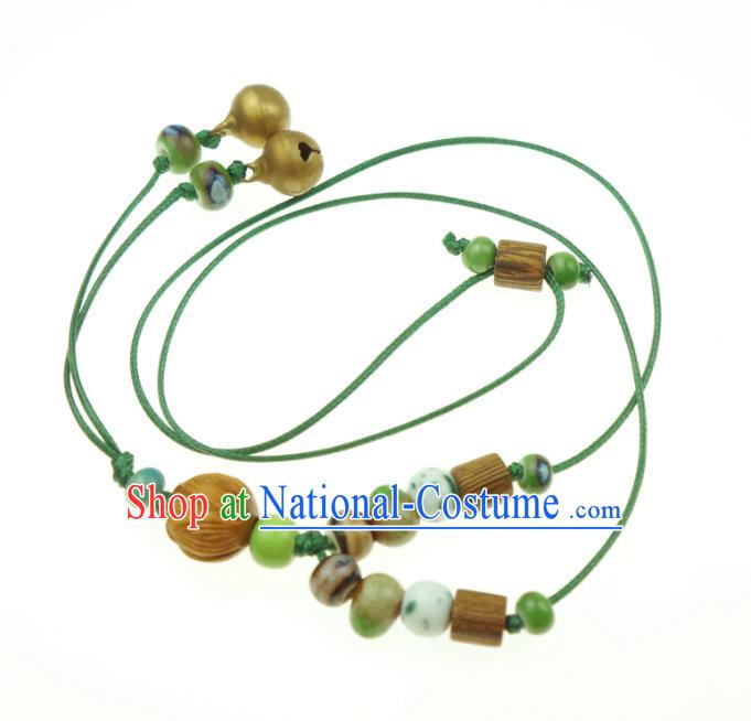 Traditional Chinese Pendant Accessories Bells Green Necklace for Women