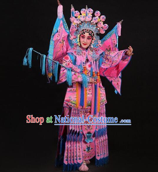 Traditional Chinese Beijing Opera Swordplay Costume Peking Opera Blues Embroidered Clothing for Women