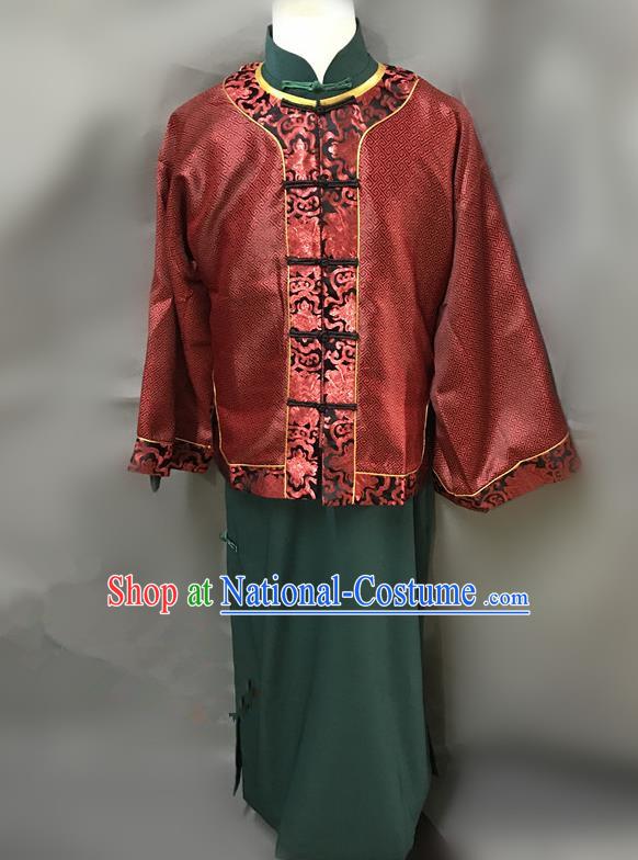 Traditional Chinese Stage Performance Costume Ancient Qing Dynasty Nobility Master Clothing for Men