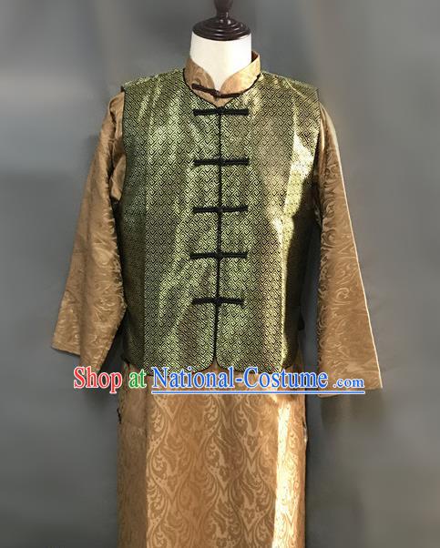 Traditional Chinese Stage Performance Costume Ancient Qing Dynasty Royal Highness Clothing for Men