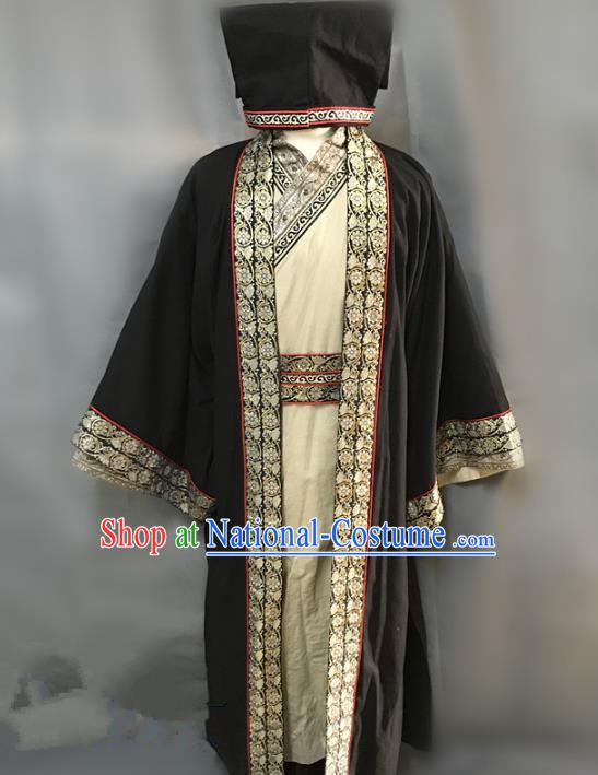 Traditional Chinese Stage Performance Costume Ancient Han Dynasty Landlord Clothing for Men