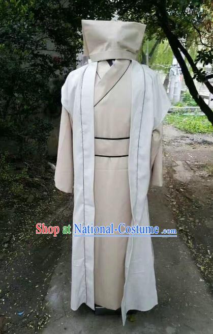 Traditional Chinese Stage Performance Costume Ancient Song Dynasty Landlord Clothing for Men