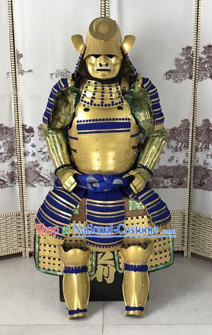 Traditional Chinese Stage Performance Costume Ancient Warrior Helmet and Armour for Men