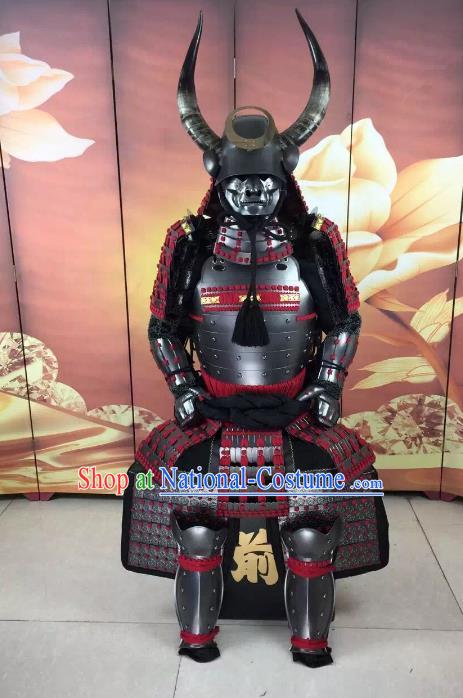 Traditional Chinese Stage Performance Costume Ancient Warrior Helmet and Armour