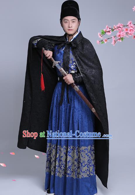 Traditional Chinese Stage Performance Costume Ancient Ming Dynasty Imperial Guards Clothing for Men