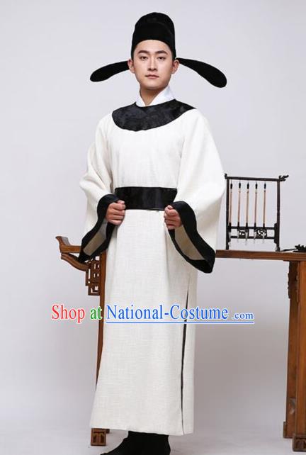 Traditional Chinese Stage Performance Costume Ancient Tang Dynasty Scholar Clothing for Men