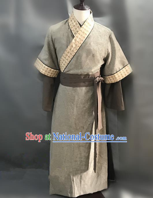 Traditional Chinese Stage Performance Knight Costume Ancient Song Dynasty Swordsman Clothing for Men