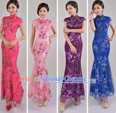 Traditional Chinese National Costume Republic of China Qipao Cheongsam Dress for Women