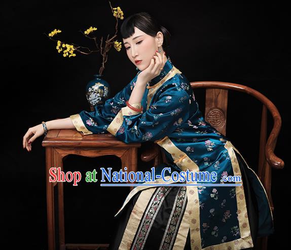 Traditional Chinese Republic of China Costume Ancient Young Mistress Embroidered Xiuhe Suit for Women