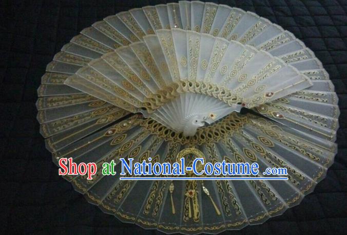 Traditional China Ancient Cosplay Swordswoman Palace Lady Fans for Women